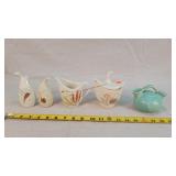 Red Wing Pottery Randon Harvest Set & Vase