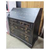 Rub Through Black Wooden Desk 40"w