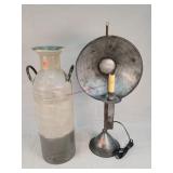 22" Tin Vase & Tin Light