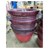 3- 24" Maroon/ Purple Planters