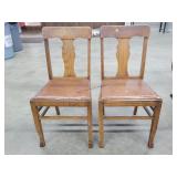 2 Vintage Padded Chairs