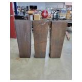 3- Tin Planter Boxes 33"T & 12" x 12"