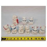 4- Vintage Salt & Peppers & Pig Bank