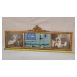 44" Wide Cupid Gold Framed Mirror