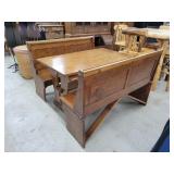 Vintage 30x52 Wooden Table & Benches