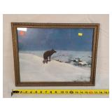 Steaming Wolf 18"w Picture