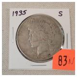 1935-S Silver Peace Dollar