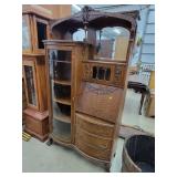 Antique Tiger Oak Secretary Bookcase