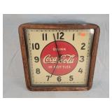 Vintage Coca-Cola Battery Clock 16"