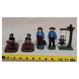 Cast Iron Amish Family Set