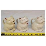 3- Puss N Boots Pitchers 5" Tall