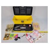 Tool Box with fish Hooks & Bobbers
