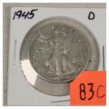 1945-D Walking Liberty Half Dollar