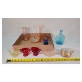 Depression & Carnival Glass, Pink Milk Bottle