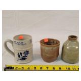 Pottery Mugs & Vase