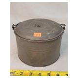 Vintage Tin Lunch Pail - 6" Dia.