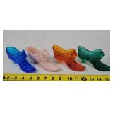 4- Fenton Glass Cat Head Slippers