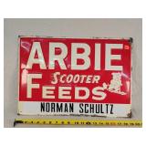 14x20 Original Arbie Scooter Feeds Sign