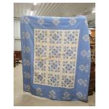 Vintage 77" x 88" Hand Quilted Quilt