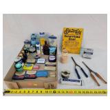 Vintage Tin Med Boxes & Bottles & Tin Sign