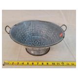 12" Gray Enamel Strainer