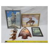 Vintage Indian Pictures, Clock, Dream Catcher