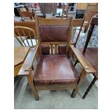 Vintage Wooden Padded Chair