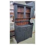 Vintage Black Hutch 39"w x 71"t