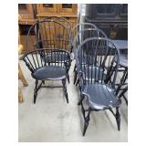 5- Dark Wood Dining Chairs