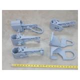 6- Pieces of Vintage Farm Implement Hitch Parts