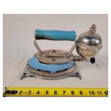 Antique Coleman Baby Blue Gas Iron