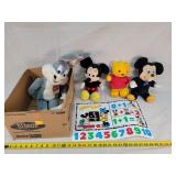 Mickey & Bugs Bunny Stuffed Figures