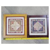 2- 12" Mini Hand Quilted Quilts !