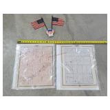 US Flag for Autos & Mitchel / Worth County Maps