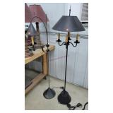 2- Floor Model Metal Lamps