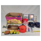 Poker Chips, Rosemalling Box, Crayons, Playing