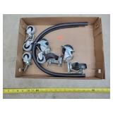 Flat of Casters & Rubber Tubes