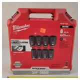 Milwaukee 8pc 3/4 Drive Impact Socket Set