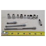 Snap-on 13pc 1/4 & 3/8  Bits & Sockets /