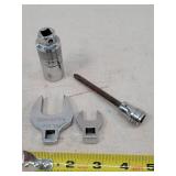 Snap-on 3/8 Crowfoot & Other Sockets 4pc