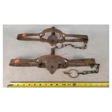2- 5" Victor #3 Dbl. Longspring Traps