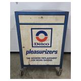 Vintage Delco Parts Cabinet 28" x 42"