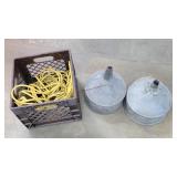 Drop Cord & 2- Galvenized 9" Funnels