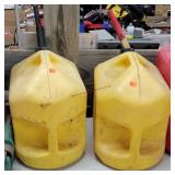 2- Yellow 5 Gallon Diesel Cans