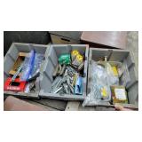 3- 11x14 Stacking Bins, Staples, Screws, Lags
