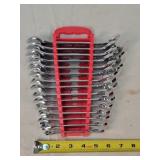 15pc Metric Open End Wrench Set