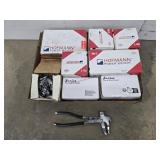 Flat of Wheel Balance Weights & Clamp Tool