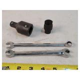 Snap-on 3/4 to 1/2 Adapter, 2 Wrenches &