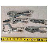 5pc Williams Vise Grips & Clamp
