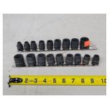 2- Williams 3/8 9pc Socket Sets - SAE & Metric